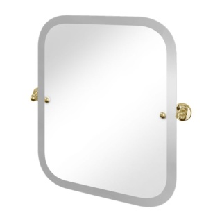 Burlington Rectangular Swivel Mirror with Curved Corners